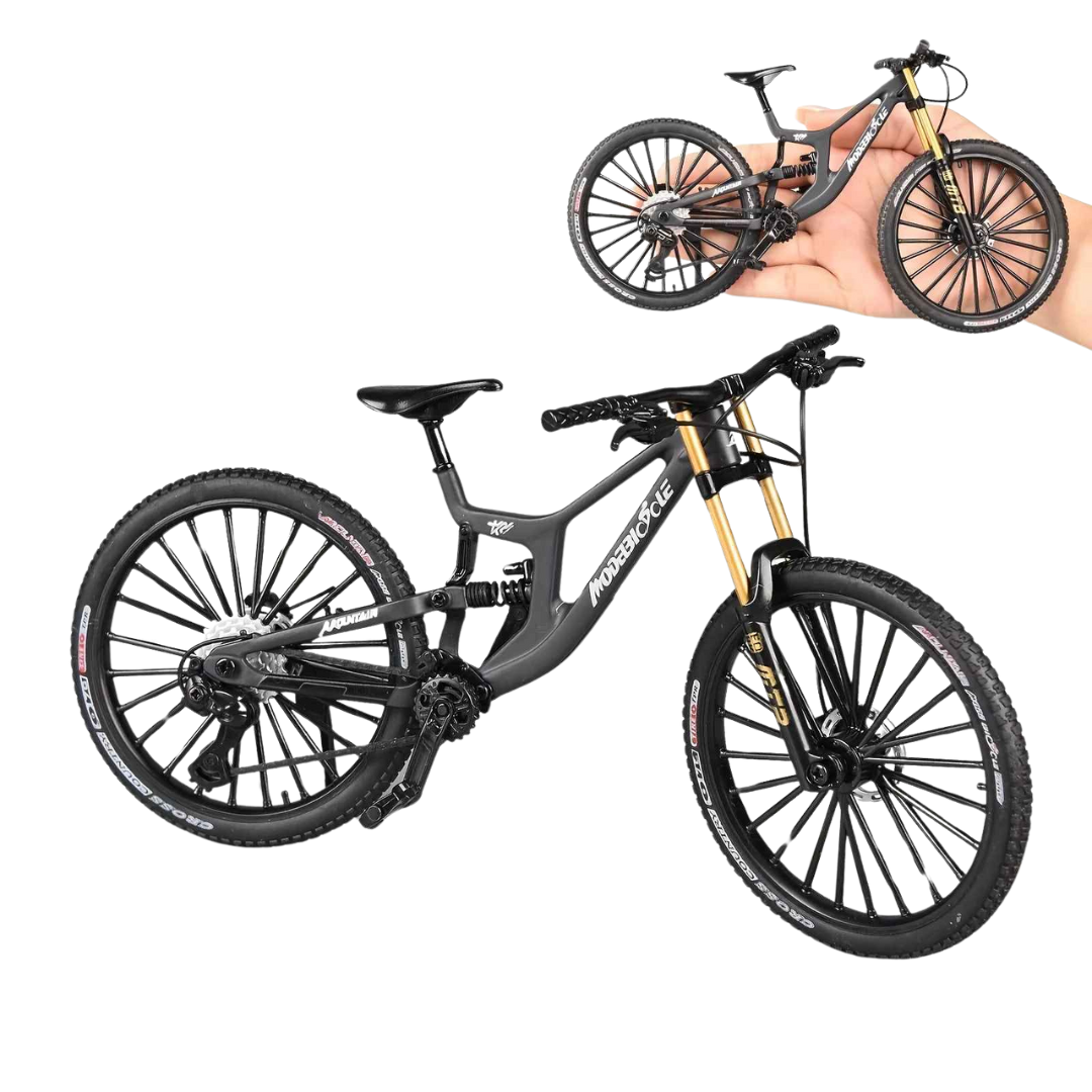 Réplica Santa Cruz V10 – Bicicleta miniatura de metal 1:6